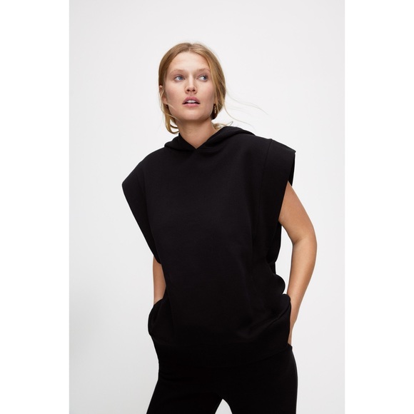 Zara Tops Zara Hooded Vest Poshmark